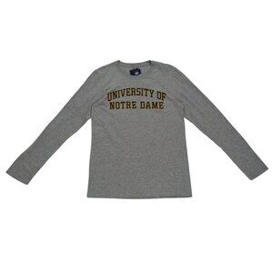 University of Notre Dame Fanatics Gray Long Sleeve T-Shirt, College Sportswear.